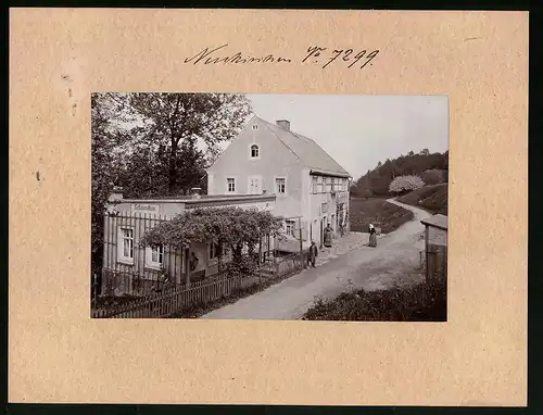 Fotografie Brück & Sohn Meissen, Ansicht Neukirchen bei Deutschenbora, Partie an der Restaurantion