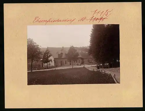 Fotografie Brück & Sohn Meissen, Ansicht Ehrenfriedersdorf i. Erzg., Blick auf das Gasthaus Waldfrieden