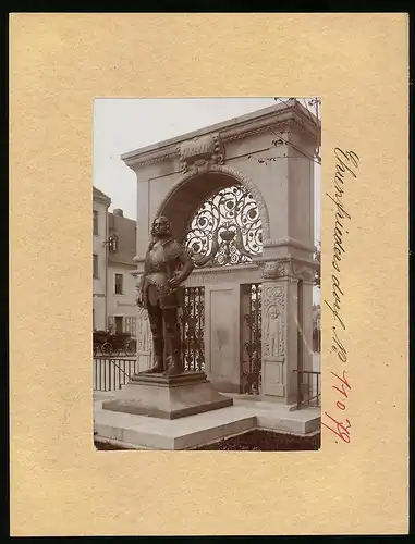 Fotografie Brück & Sohn Meissen, Ansicht Ehrenfriedersdorf, am Denkmal Friedrich des Streitbaren