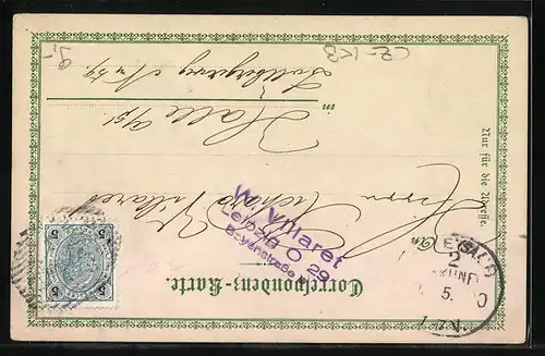 Lithographie Karlsbad, Mühlbrunnencolonnade, Hirschensprung