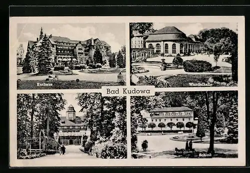 AK Bad Kudowa, Kurhaus, Wandelhalle, Schloss