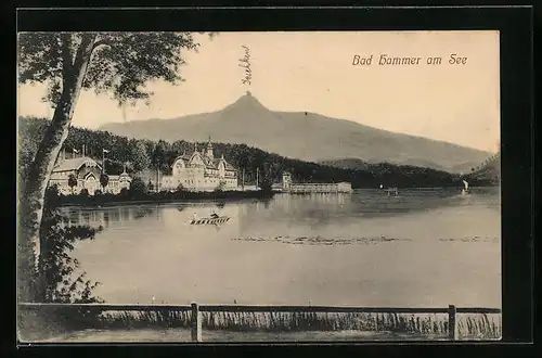 AK Bad Hammer am See, Seeblick auf das Kurhaus