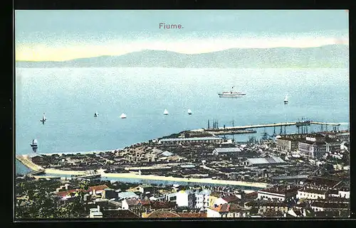 AK Fiume, Teilansicht mit Blick auf das Meer