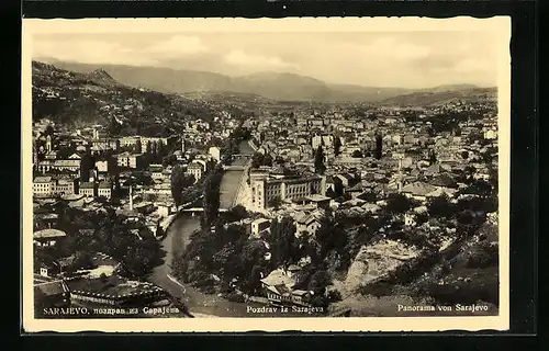 AK Sarajevo, Panorama der Hauptstadt