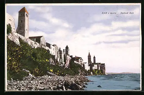 AK Rab, Küstenpartie mit Festungsmauern