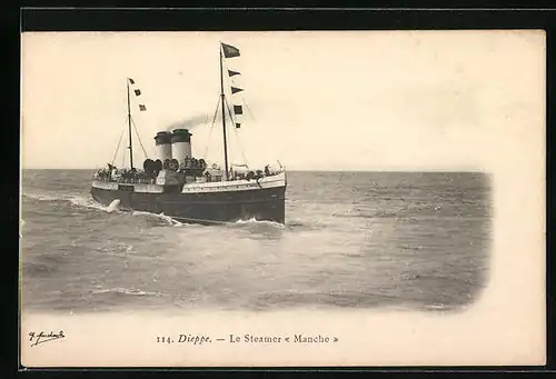 AK Dieppe, Le Steamer Manche