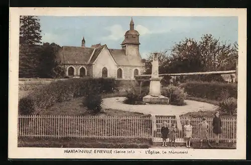 AK Martainville-Epreville, L`Église, Le Monument