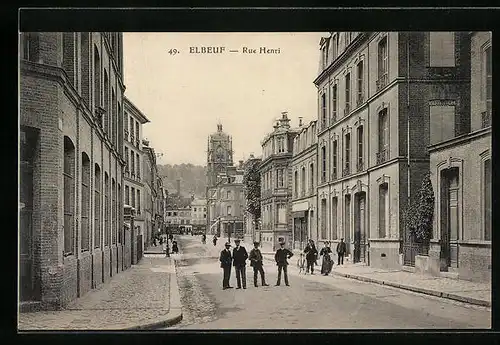 AK Elbeuf, Rue Henri, Strassenpartie