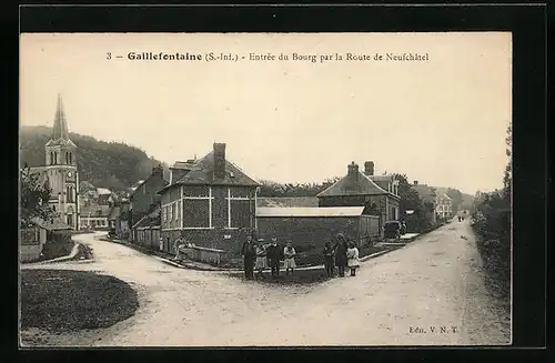 AK Gaillefontaine, Entrée du Bourg par la Route de Neufchâtel