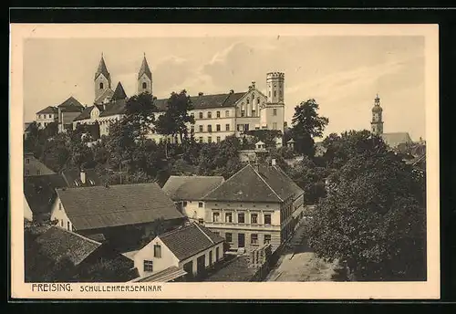 AK Freising, Ortsansicht mit Schullehrerseminar