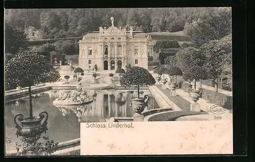 AK Schloss Linderhof mit Anlagen