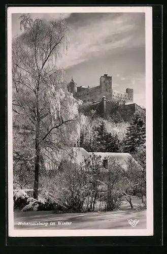 AK Festung Hohensalzburg im Winter