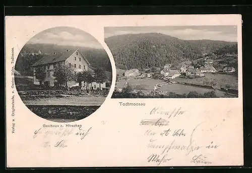 AK Todtmoos-Au, Gasthaus zum Hirschen, Ortsansicht aus der Vogelschau