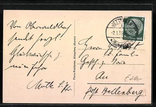 AK Oberwaldbach, Pfarrhof, Kirche, Totalansicht