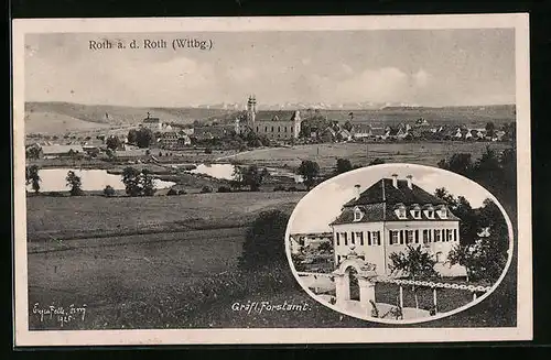 Künstler-AK Eugen Felle: Roth a. d. Roth, Gräfliches Forstamt, Totalansicht