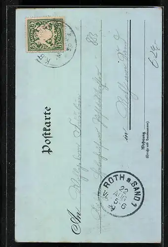 Mondschein-Lithographie Weissenburg, Römer-Castell, Wildbad und Kgl. Realschule, Ellinger Thor