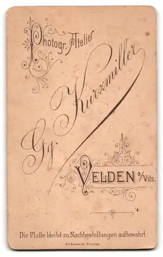 Fotografie Gg. Kurzmiller, Velden a /Vils, Junge Dame im weissen Kleid