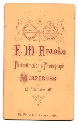 Fotografie F. W. Franke, Merseburg, Rossmarkt 505, Süsses Kleinkind im langen Kleid