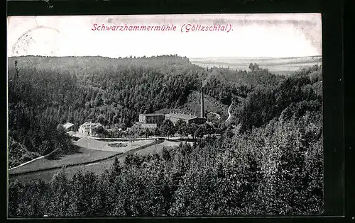 AK Schwarzhammermühle /Göltzschtal, Ortsansicht aus der Vogelschau