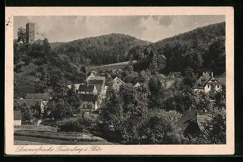 AK Tautenburg /Th., Ortsansicht aus der Vogelschau