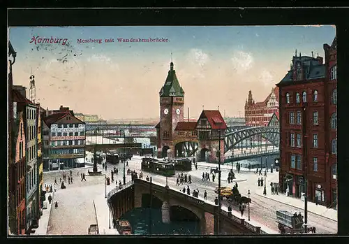 AK Hamburg, Messberg mit Wandrahmsbrücke