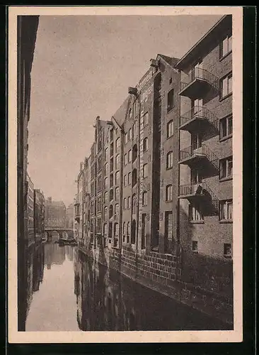 AK Hamburg, Speicherhäuser am Gröningerstrassenfleet