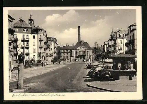 AK Bad Nauheim, Blick in die Bahnhofstrasse