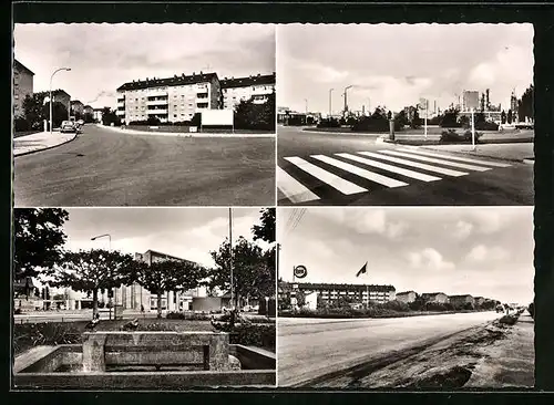 AK Frankfurt-Sindlingen, Strassenpartie, Esso-Tankstelle