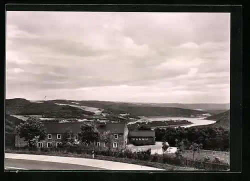 AK Rurberg /Eifel, Gleichnamige Jugendherberge mit Landschaftspanorama