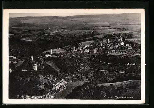 AK Blankenberg /Sieg, Fliegeraufnahme der Ortschaft