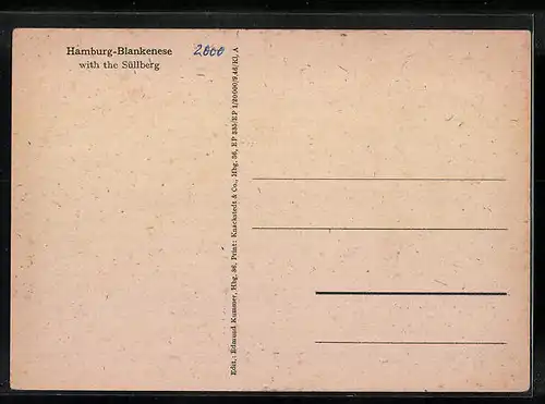 AK Hamburg-Blankenese, Ortsansicht mit Süllberg