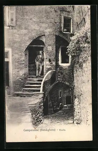AK Camporosso /Bordighera, Vicolo