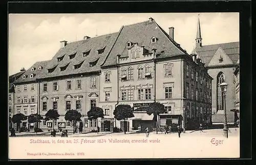 AK Eger, Gäste vor dem Stadthaus