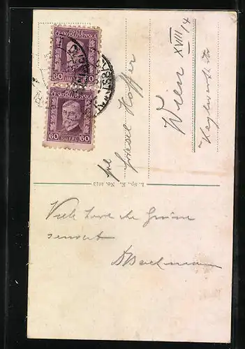 AK Karlsbad, Hirschensprung mit Wanderweg