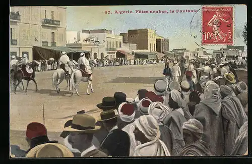 AK Algérie, Fêtes arabes, la Fantasia