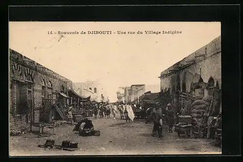 AK Djibouti, Une rue du Village Indigène