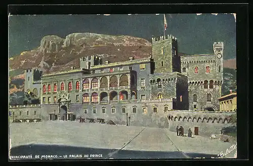 Künstler-AK Monaco, Le Palais Du Prince