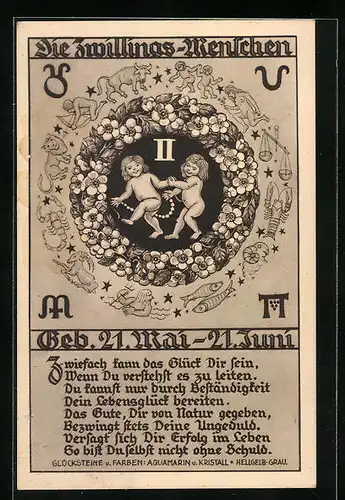 AK Horoskop für das Sternzeichen Zwilling