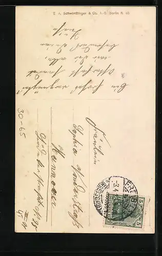 AK Junge Frau denkt an ihre Lieben im Feld