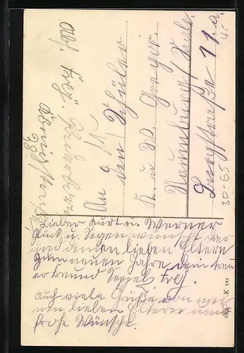 AK Neujahrswünsche mit Eichenkranz