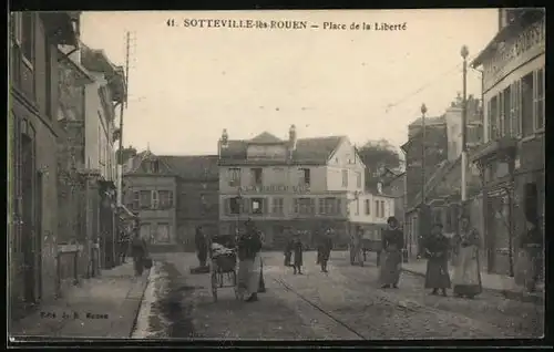 AK Sotteville-lès-Rouen, Place de la Liberté