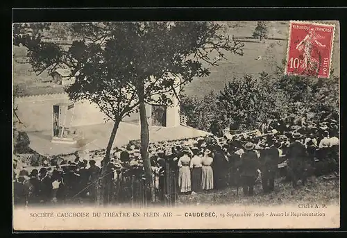 AK Caudebec, Societe Cauchoise du Theatre en Plein Air