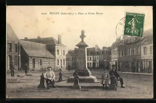 AK Buchy, Place et Statue Persac