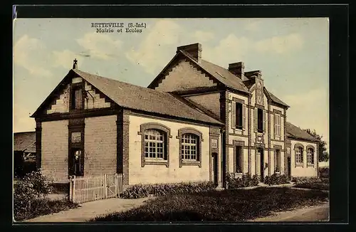 AK Betteville, Mairie et Ecoles