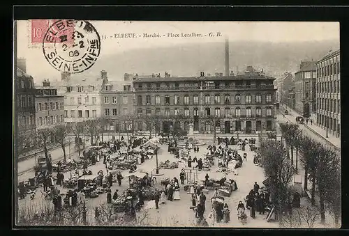 AK Elbeuf, Marché - Place Lecallier