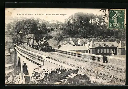 AK Elbeuf, Viaduc et Tunnel, rue de l`Hospice