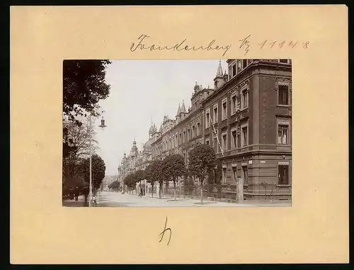 Fotografie Brück & Sohn Meissen, Ansicht Frankenberg i. Sa., Blick in die Humboldstrasse / Körnerstrasse, Wohnhäuser