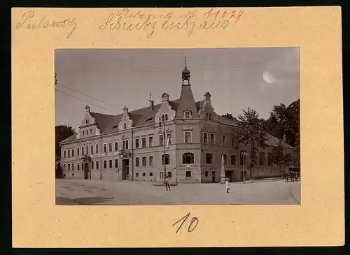 Fotografie Brück & Sohn Meissen, Ansicht Pulsnitz i. Sa., Blick auf das Restaurant und Hotel Schützenhaus