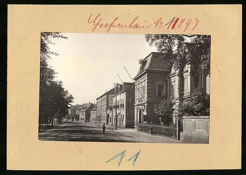 Fotografie Brück & Sohn Meissen, Ansicht Grossenhain, Johannesallee mit Haus Tagesblatt, Wohnhäusern