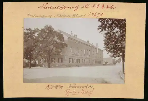 Fotografie Brück & Sohn Meissen, Ansicht Niederlössnitz, Partie am Gasthof Heiterer Blick